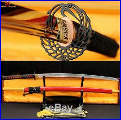 9260 Spring Steel Full Tang Japanese Katana Iron Tsuba Sharp Blade Samurai Sword