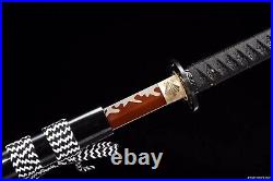 9260 spring steel hand forged japanese samurai katana sword full tang iron tsuba