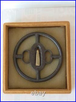 Antique Cross-Shaped Tsuba Japanese Sword Guard Rare Collectible