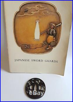 Antique Iron Tsuba Edo Era Japanese Sword Guard Samurai Katana Original Rare 10
