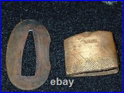 Antique Japanese Tanto Dagger Handle Parts Lot Habaki, Fuchi, & Sepoa WWII Vet