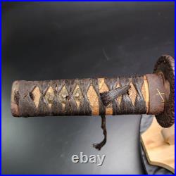 Antique Japanese Wakizashi Ornate Iron Tsuba Samurai Sword Antique Japanese Wakizashi Ornate Iron Tsuba Samurai Sword