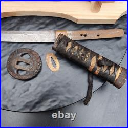 Antique Japanese Wakizashi Ornate Iron Tsuba Samurai Sword Antique Japanese Wakizashi Ornate Iron Tsuba Samurai Sword