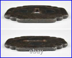 Antique Rare Tsuba Japanese Edo Era Gold Inlay Cloud Design Sword katana Japan Antique Rare Tsuba Japanese Edo Era Gold Inlay Cloud Design Sword katana Japan