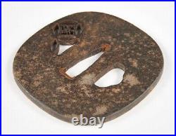 Antique Rare Tsuba Japanese Edo Era Shippo Openwork Design Sword katana Japan