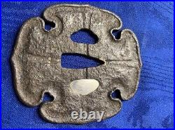 Antique Silver Inlay Tsuba Japanese Samurai Bushido Sword katana from Japan Antique Silver Inlay Tsuba Japanese Samurai Bushido Sword katana from Japan
