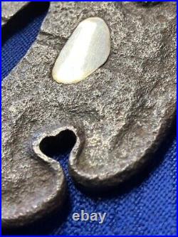 Antique Silver Inlay Tsuba Japanese Samurai Bushido Sword katana from Japan Antique Silver Inlay Tsuba Japanese Samurai Bushido Sword katana from Japan