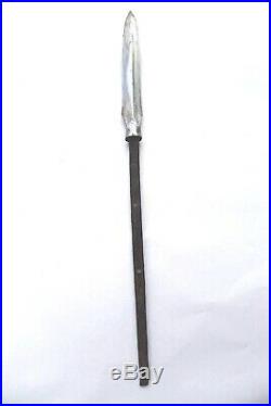 Antique japanese yari (spear) koshirae katana sword tsuba armor