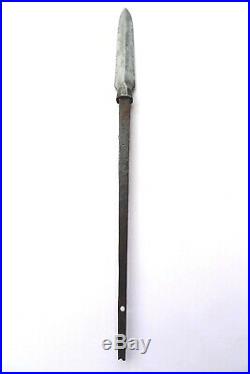 Antique japanese yari (spear) sign (kunimichi) katana tsuba armor