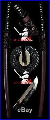 Battle Ready Japanese Samurai Katana Iron Tsuba Sword Clay Tempered Blade New