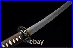 Clay Tempered T10 Steel Handmade Samurai Sword Iron Tsuba Blade Sharp Katana