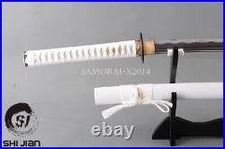 Cool white handmade sharp japanese samurai katana hero sword iron Musashi tsuba