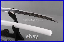 Cool white handmade sharp japanese samurai katana hero sword iron Musashi tsuba