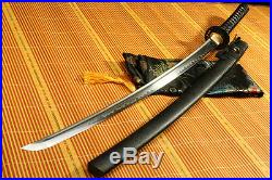 Damascus Folded Steel Clay Tempered Iron Tsuba Japanese Samurai Sword Katana