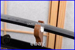 Exquisite hamon Japanese katana sword 1095 carbon steel clay tempered iron tsuba