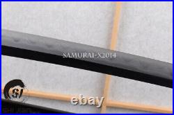 Exquisite hamon Japanese katana sword 1095 carbon steel clay tempered iron tsuba