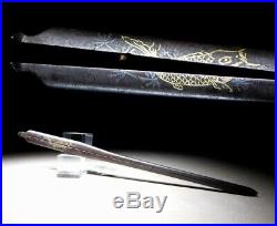 FINE Golden Carp WARI-KOGAI 18-19thC Japanese Edo Original Antique Koshirae
