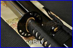 FULL TANG DAMASCUS BLADE Japanese Sword Katana Iron Kill Bill Tsuba Very Sharp