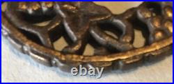 Fine Mid- Edo era, Japanese iron Tsuba, Namban Sukashi with Gold Nunome, 7.6cm. H