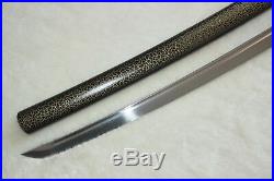 Folded Steel Damascus Japanese KATANA Sword Iron Tsuba Sharp Blade Full Tang