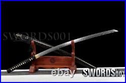 Hand Forged Clay Tempered Japanese Sword Samurai Katana T10 Steel Iron Tsuba