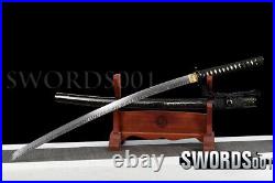 Hand Forged Clay Tempered Japanese Sword Samurai Katana T10 Steel Iron Tsuba