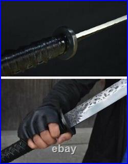 Handmade Japan Samurai Katana Ninja Sword High Manganese Steel iron Tsuba