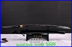 Handmade Japan Samurai Sword Katana High Carbon Steel Sharp Blade Iron Tsuba #36