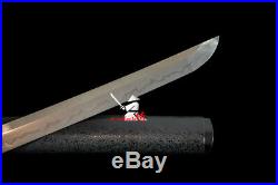 High Quality Clay Tempered L6 Steel Blade Japanese Samurai Katana Iron Bat Tsuba