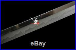 High Quality Clay Tempered L6 Steel Blade Japanese Samurai Katana Iron Bat Tsuba