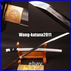 Iron Square Tsuba Kobuse Clay Tempered Folded T10 Japanese Katana Handmade Sword