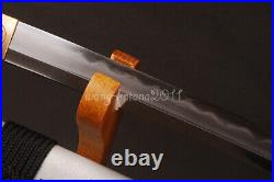 Iron Square Tsuba Kobuse Clay Tempered Folded T10 Japanese Katana Handmade Sword