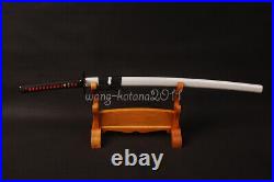 Iron Square Tsuba Kobuse Clay Tempered Folded T10 Japanese Katana Handmade Sword