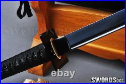 Iron Square Tsuba Ninjato Carbon Steel Japanese Ninja Sword Cool Black Blade
