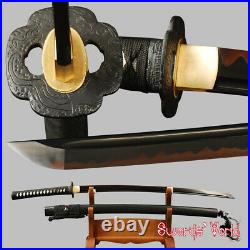 Iron Tsuba Japanese Katana Sword Electroplating Clay Tempered 1095 Carbon Steel