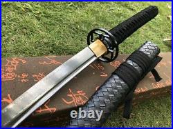 Iron Tsuba Japanese Samurai Sword Katana Damascus Steel Sharp Asia Saber Knives