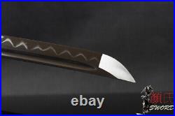 Iron Tsuba Japanese Samurai Sword Katana T10 Carbon Steel Clay Tempered Sharp