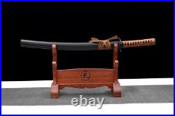 Iron Tsuba Japanese Wakizashi Sword Samurai Katana 1095Carbon Steel Sharp Knife
