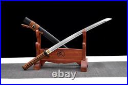 Iron Tsuba Japanese Wakizashi Sword Samurai Katana 1095Carbon Steel Sharp Knife