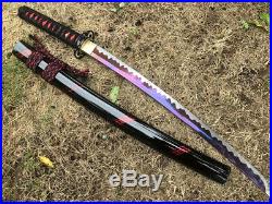 Iron Tsuba Japanese Wakizashi Tang Knife 1095Carbon Steel Samurai Sword Katana