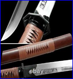 Iron Tsuba Nine Spirits Knife Japan Samurai Sword Katana High Speed Steel Sharp