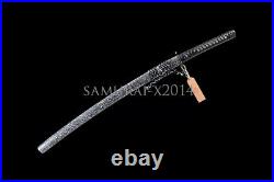 Iron musashi tsuba Japanese samurai sword katana 1095 carbon steel sharp blade