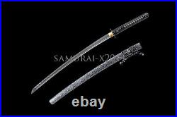 Iron musashi tsuba Japanese samurai sword katana 1095 carbon steel sharp blade