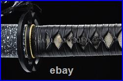 Iron musashi tsuba Japanese samurai sword katana 1095 carbon steel sharp blade