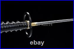 Iron musashi tsuba Japanese samurai sword katana 1095 carbon steel sharp blade