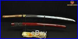 JAPANESE SAMURAI SWORD KATANA FULL TANG Blade IRON TSUBA VERY SHARP CAN CUT TREE