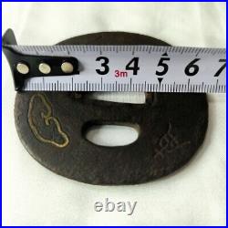 Japan Antique Samurai Katana Tsuba Edo Period Japanese Sword Metalwork Art