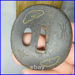 Japan Antique Samurai Katana Tsuba Edo Period Japanese Sword Metalwork Art