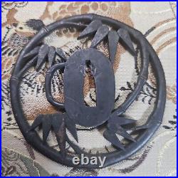 Japanese Antique Bamboo Openwork Tsuba Edo Period Sword Katana Guard from Japan Japanese Antique Bamboo Openwork Tsuba Edo Period Sword Katana Guard from Japan