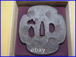 Japanese Antique Inscribed Character Iron Tsuba Samurai Katana Sword Guard Japan Japanese Antique Inscribed Character Iron Tsuba Samurai Katana Sword Guard Japan